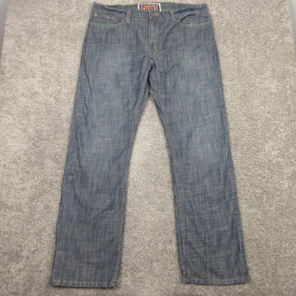 Vintage Levis Jeans Mens 38x32 Blue 514 Slim‎ Straight Cotton Denim Pants Y2K